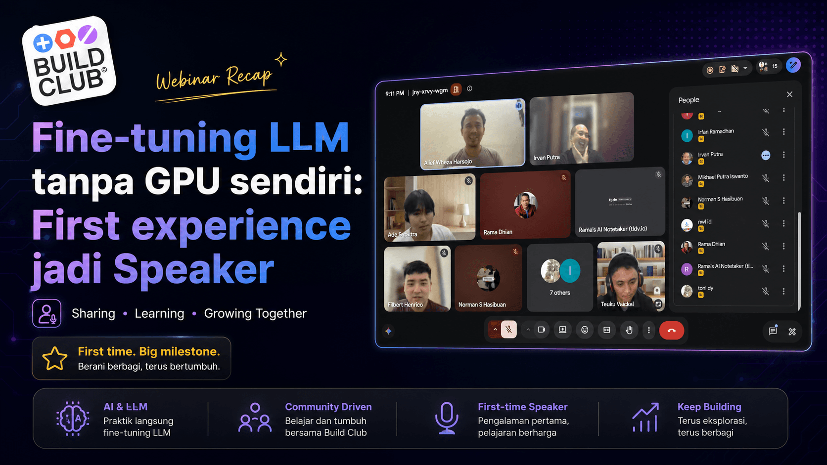 Pengalaman Pertama Menjadi Pembicara Webinar: Fine-Tuning LLM Tanpa GPU Sendiri